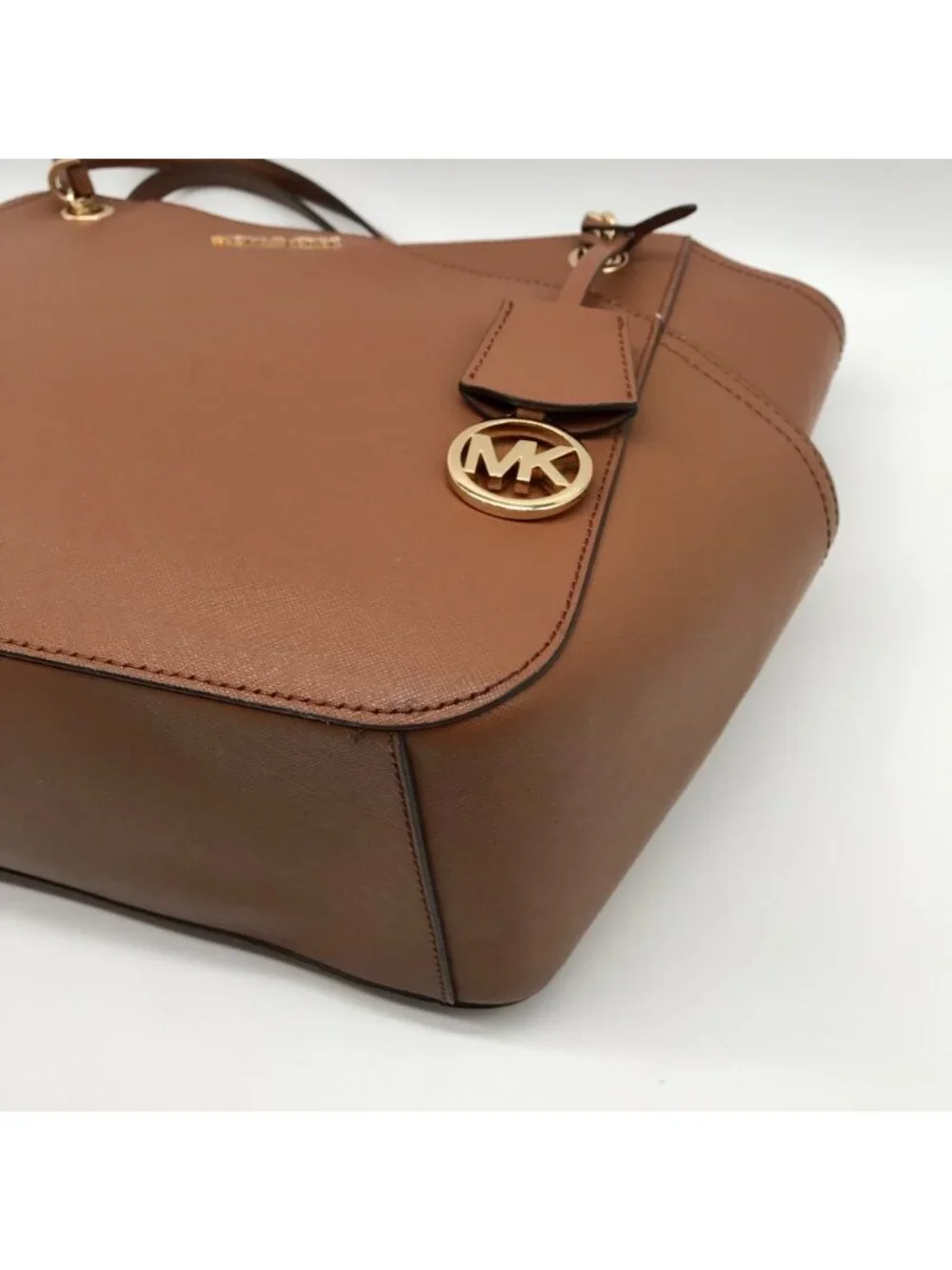 Michael Kors Brown Saffiano Leather Shoulder Bag - Picture 7 of 11